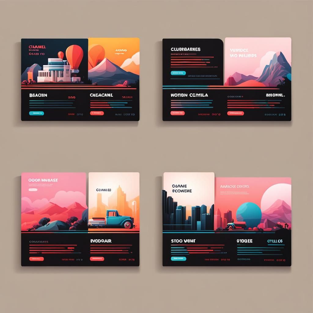 Minimalist YouTube Channel Banners for Movie Clips