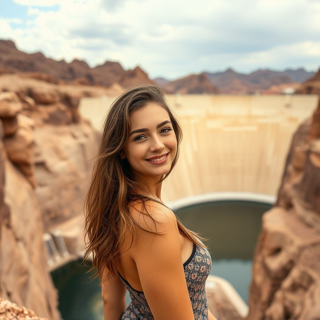 Hyper Realistic Portrait by the Hoover Dam