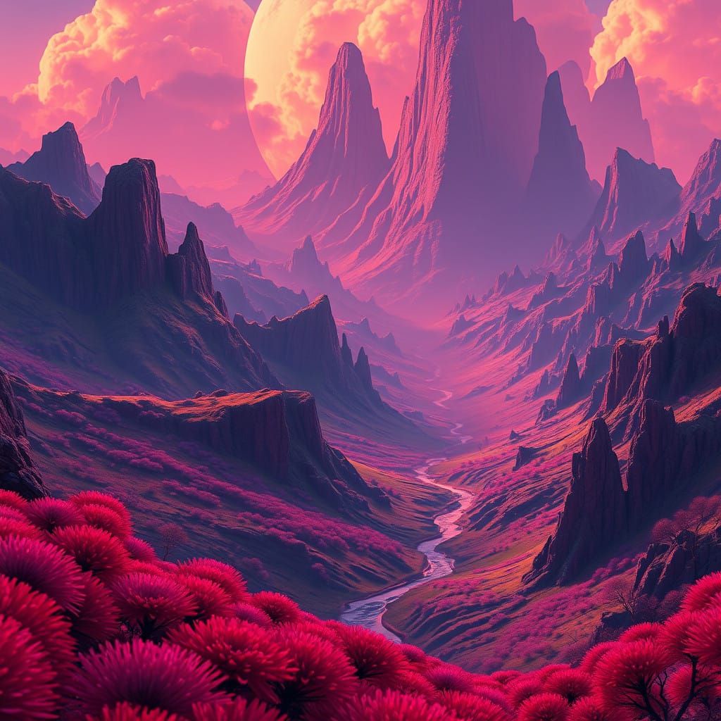 Fantasy Landscape in Exquisite Matte Painting Style