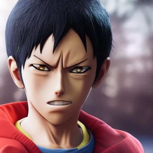 Luffy in Hyperrealistic 8K 3D Rendering