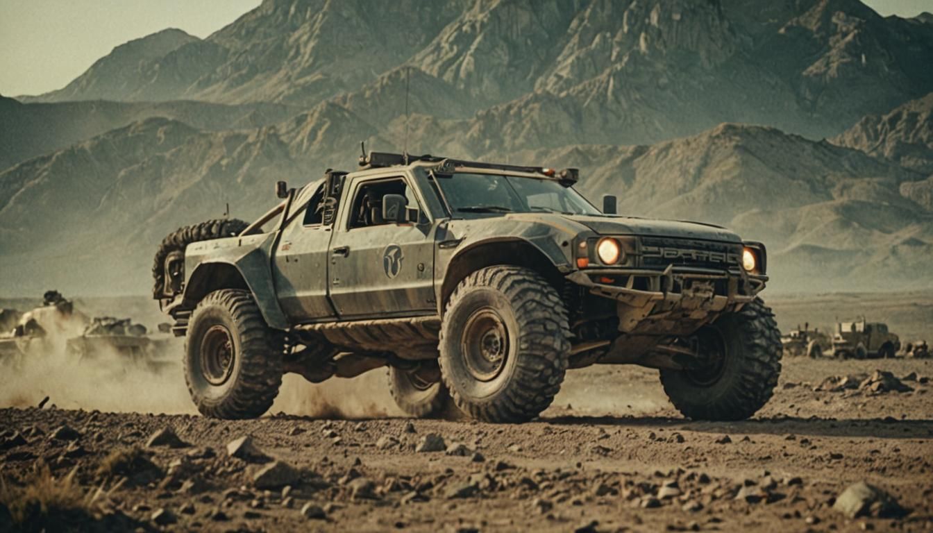 Dramatic Military Scene in Cinematic Film Style