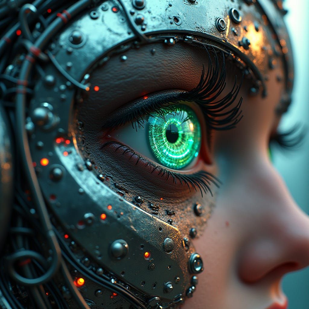 TankWoman's Cybernetic Eye in Futuristic Style