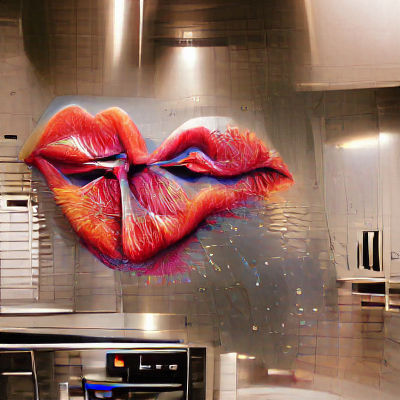 Passionate Kitchen Kiss: An AI Interpretation