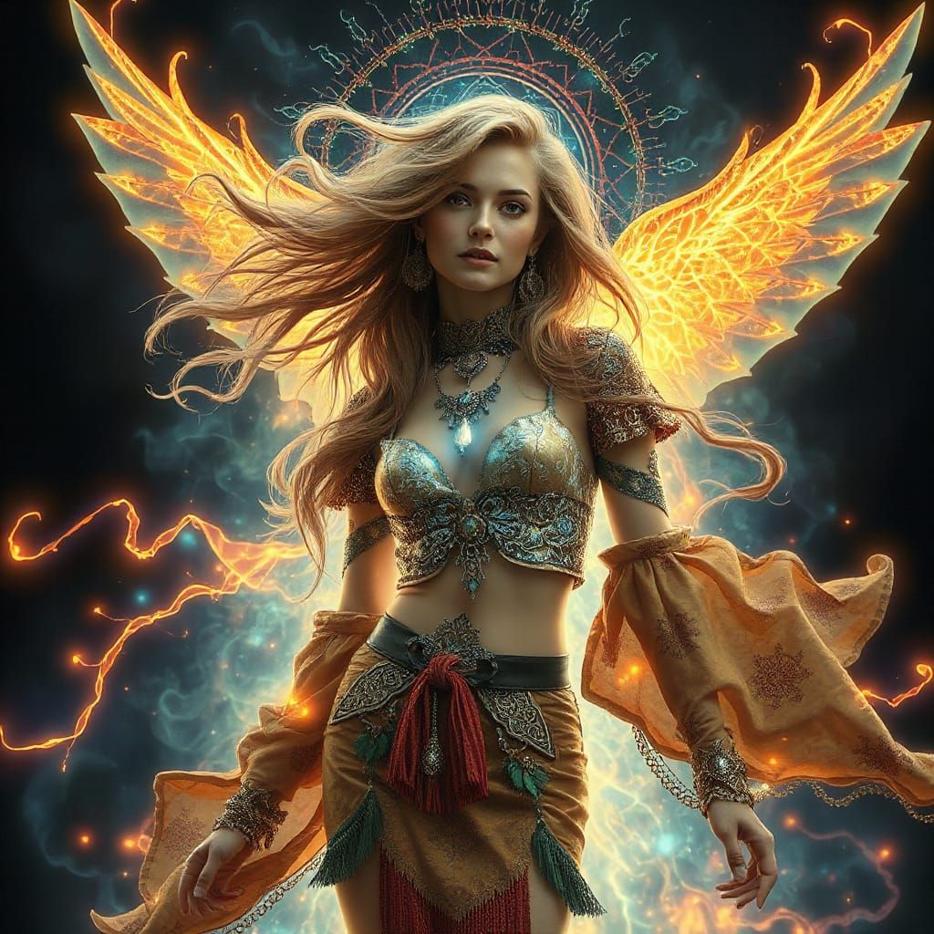 Ethereal Goddess Radiates Vibrant Energy