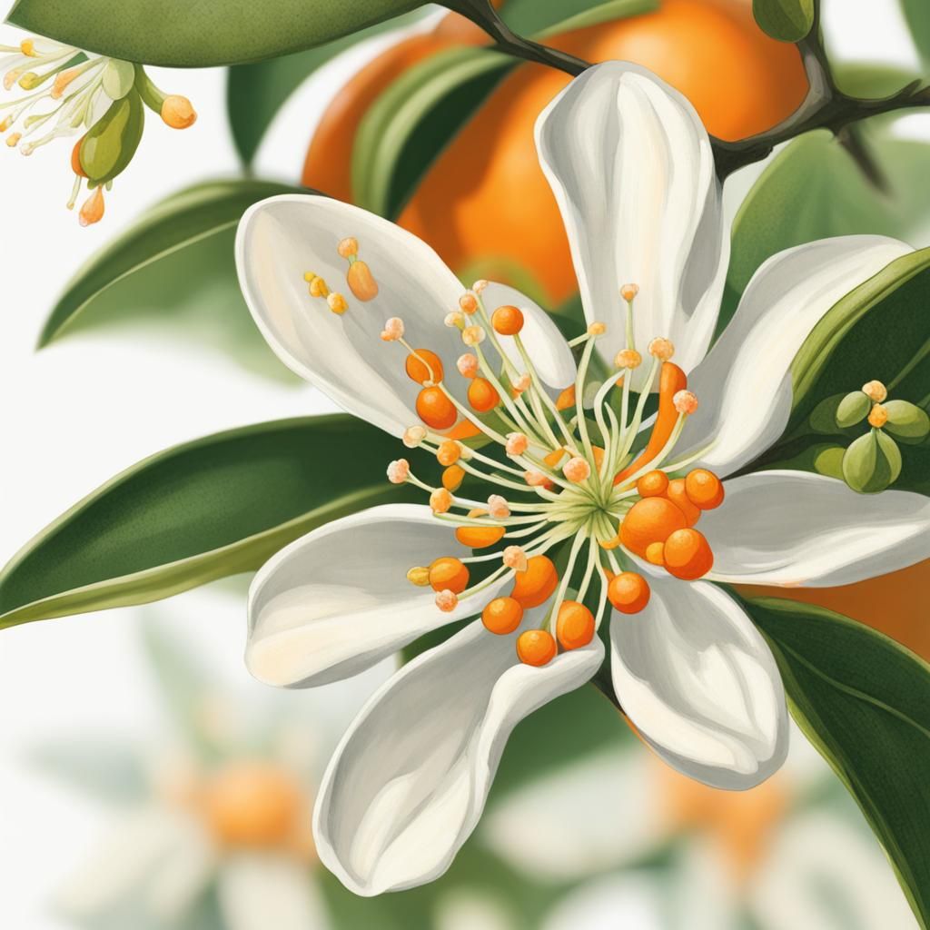 Delicate Orange Blossom Close-Up