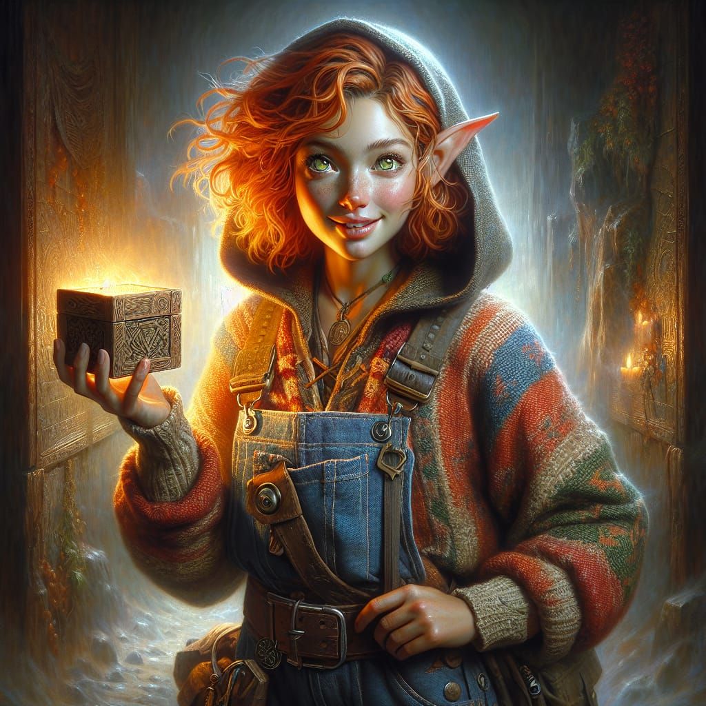 Halfling Rogue Portrait in Romanticism Style