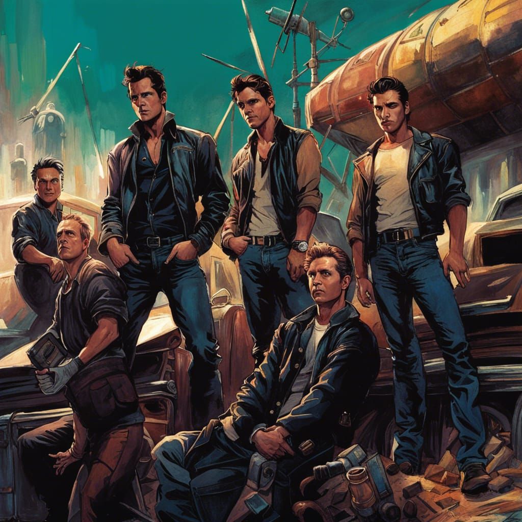 Dramatic Confrontation at Sunset: Dark Fantasy Artwork