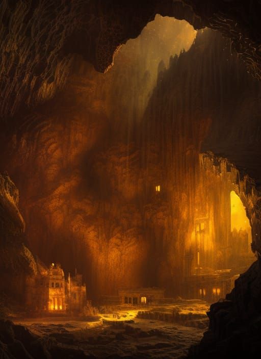Castle within a cave