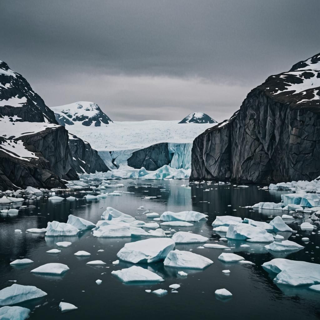 Dramatic Arctic Landscape: Icebergs and Fjords of Greenland