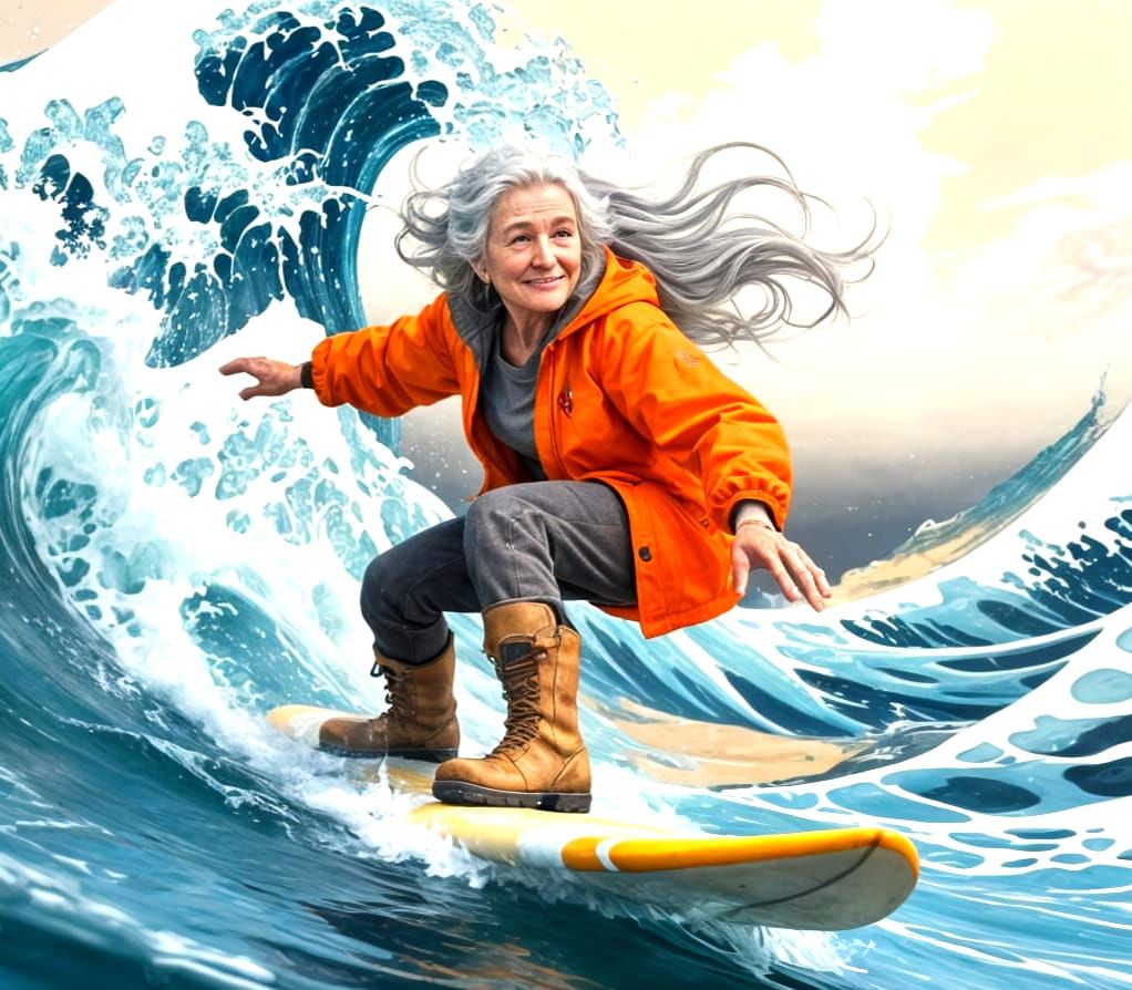 Surfing the Great Waves of Kanagawa