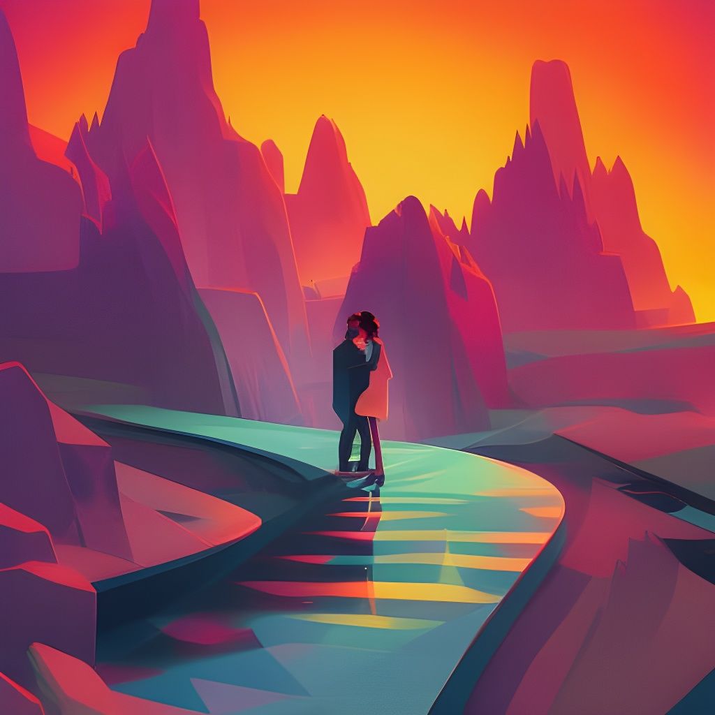 Gay Romance Novel Cover, Digital Illustration