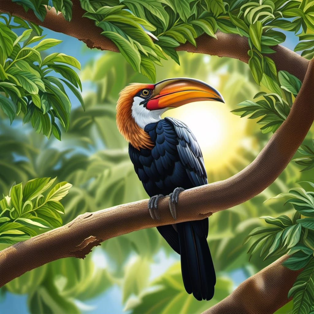 Rufous-necked Hornbill