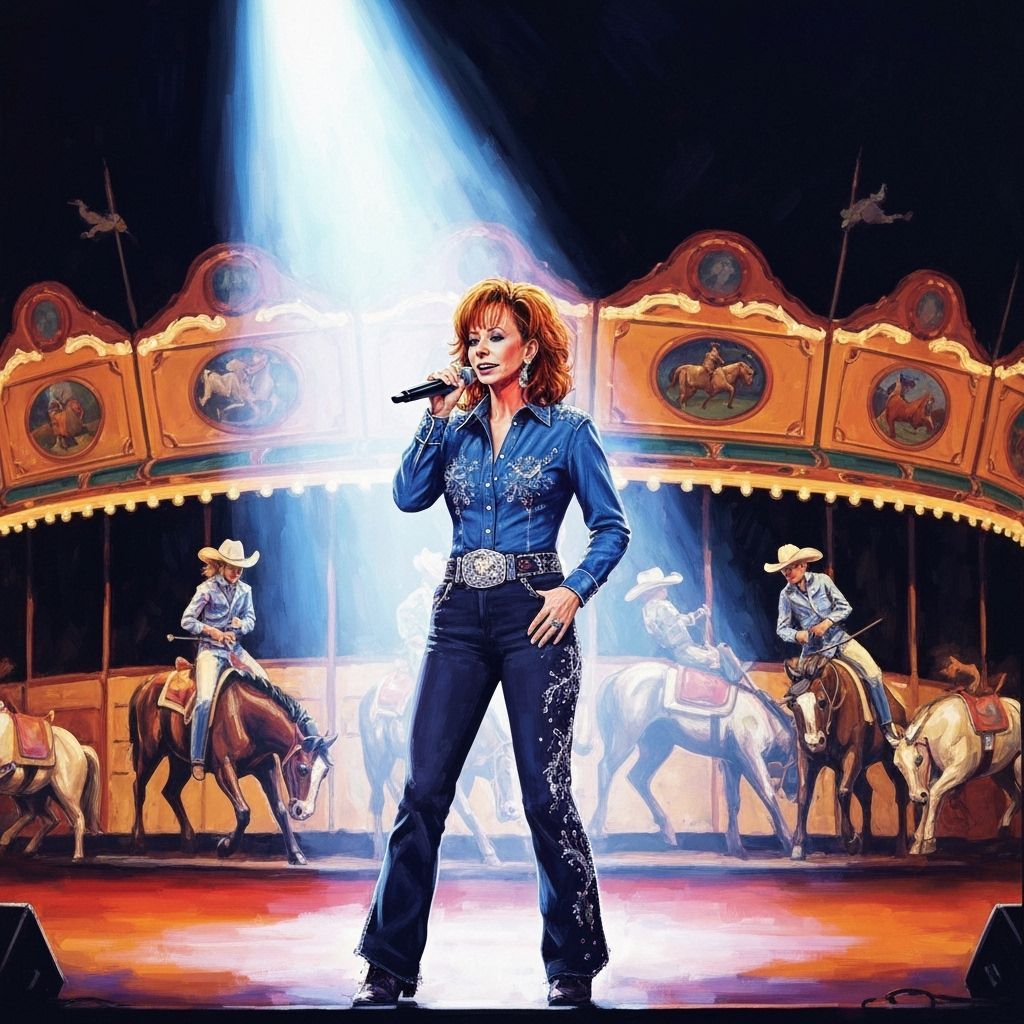 Reba McEntire in 1990s Rodeo Performance Portrait