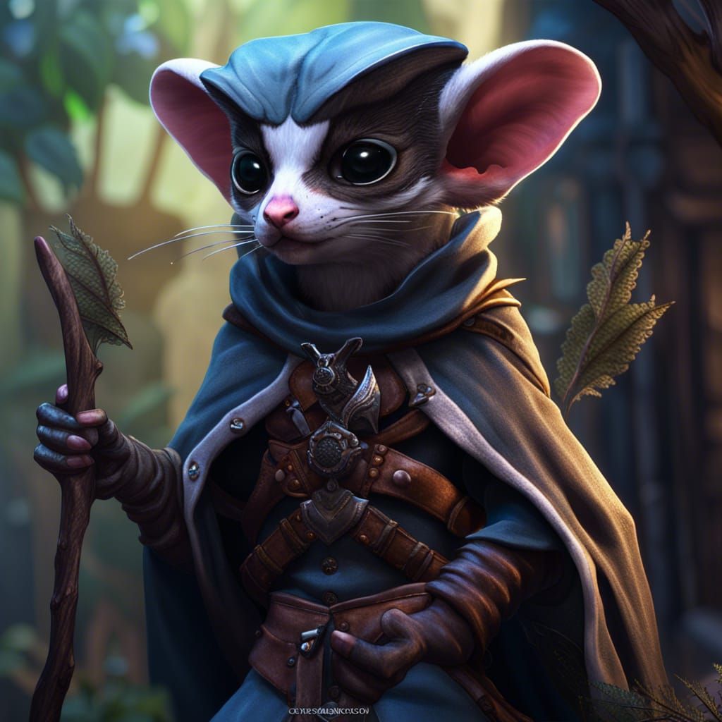 Sugar Glider Ranger in Detailed Matte Painting