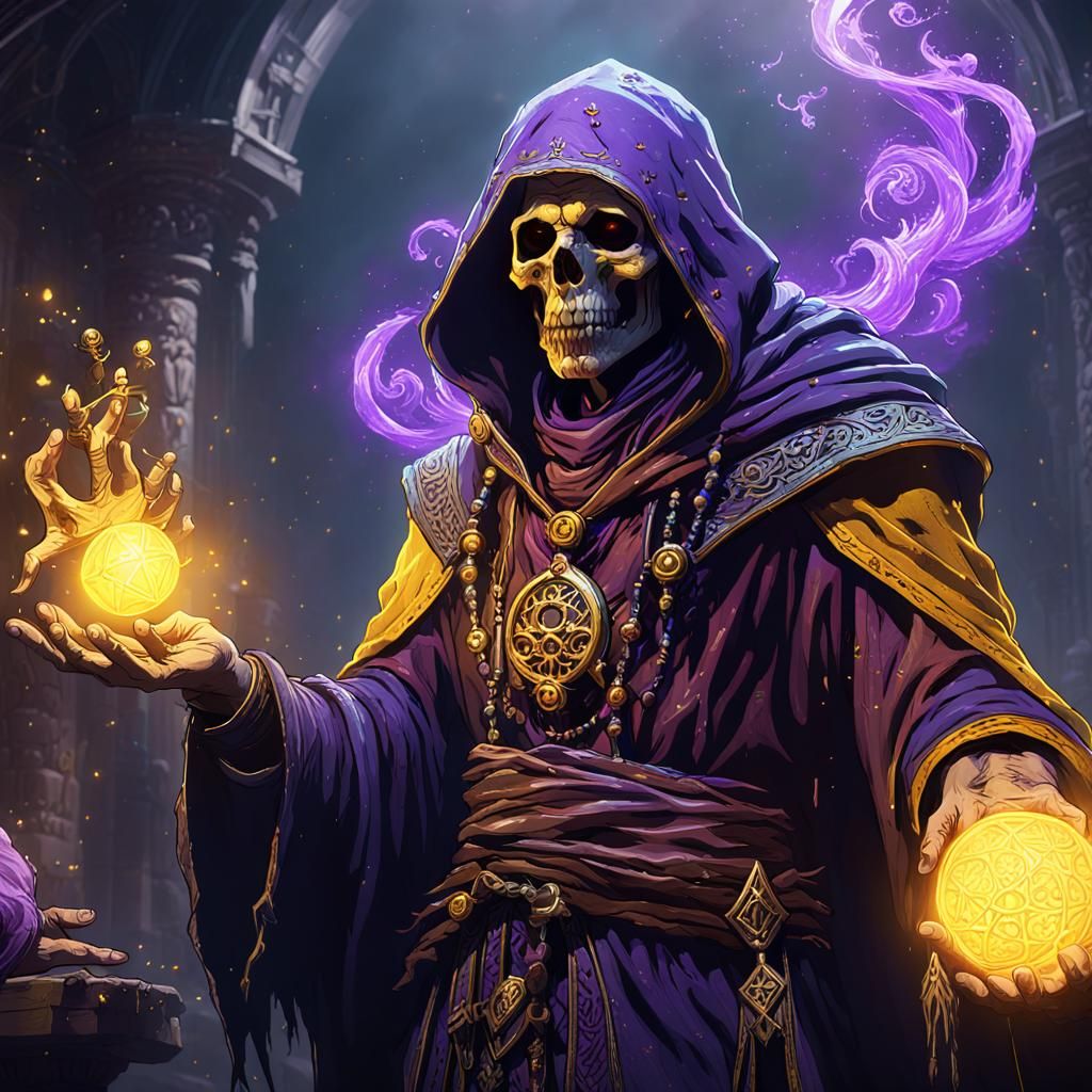 Necromancer's Spell: Dark Fantasy Concept Art