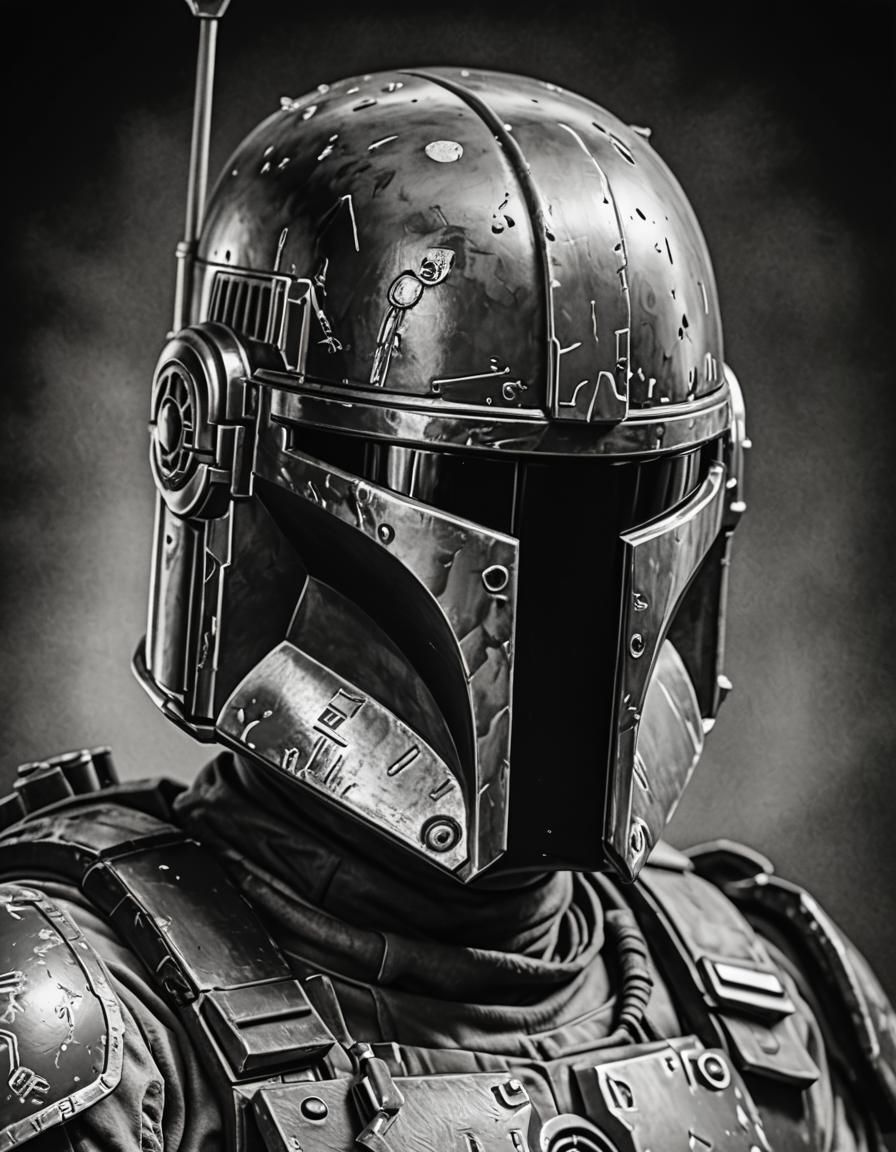 Boba Fett Portrait in Studio Harcourt Style