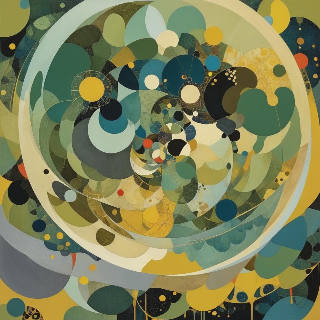 Abstract Vector Fractal Art with 3D Shading