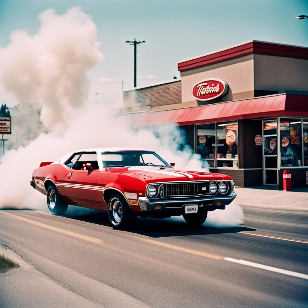 the red with white stripe, ford Torino in Starsky and Hutch ...