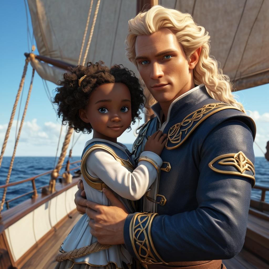 Elf-Lord and Child at Sea: A Morning Scene