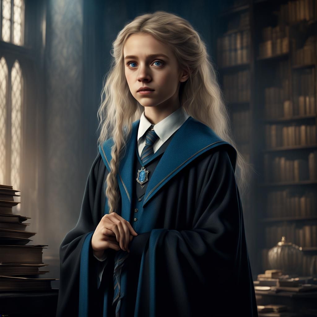 Young Ravenclaw Witch in Digital Matte Painting