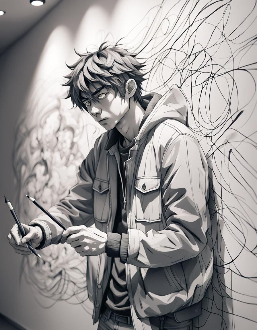 Funny Man Drawing: 3D Anime Art