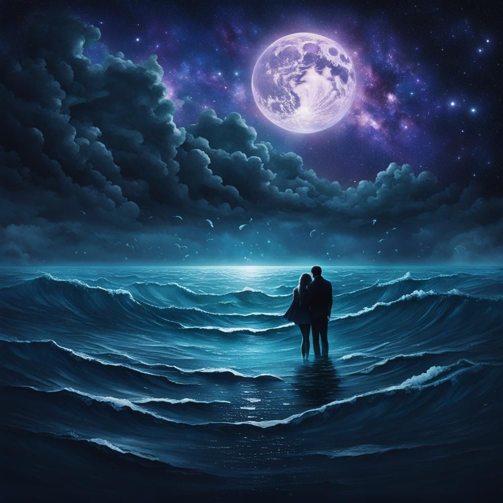 Surreal Ocean of Tears: A Love Beyond the Stars