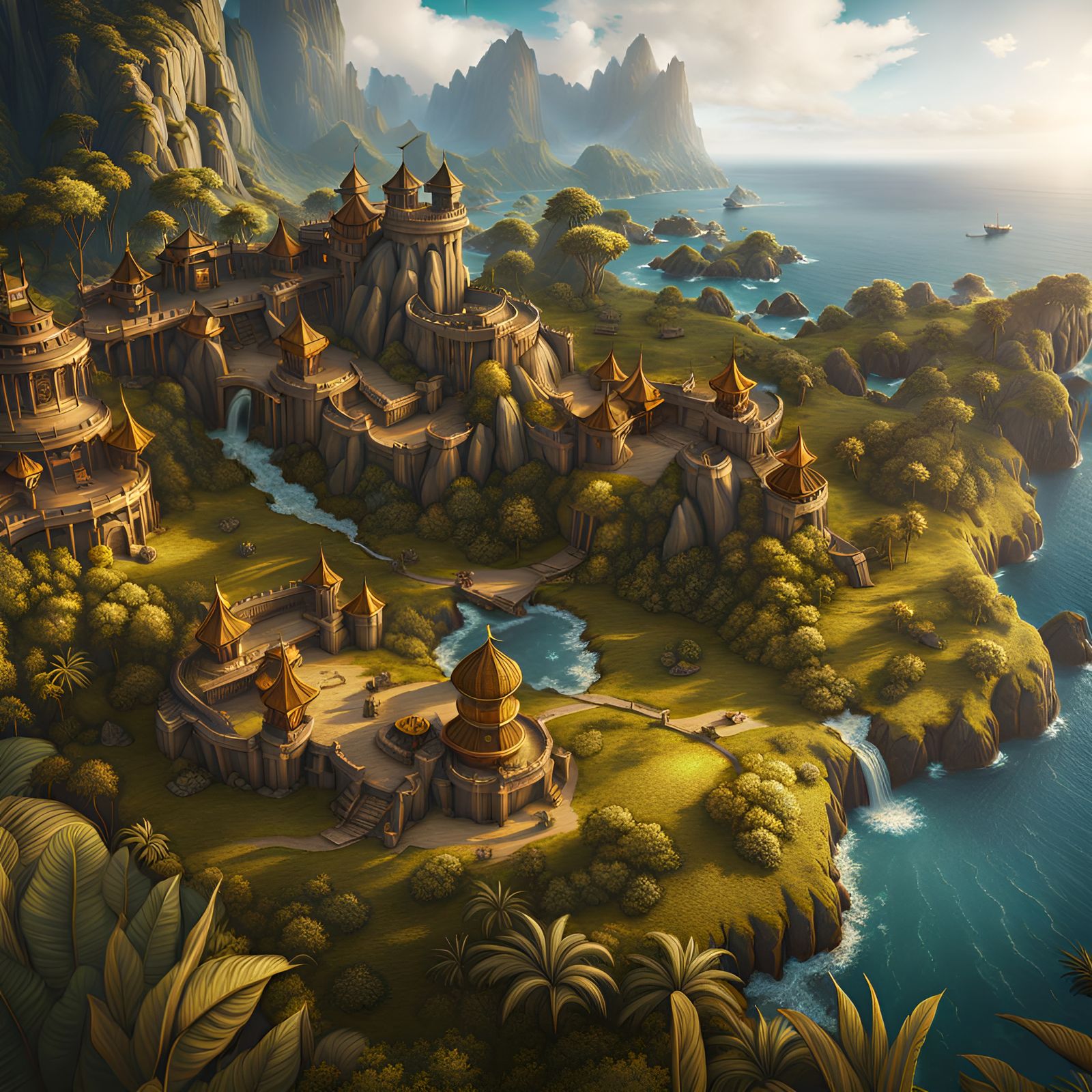 Fantasy Treasure Island Map