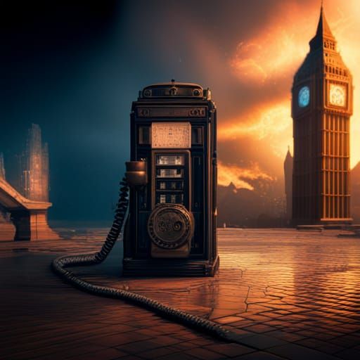 Time Lord with British Telephone Box