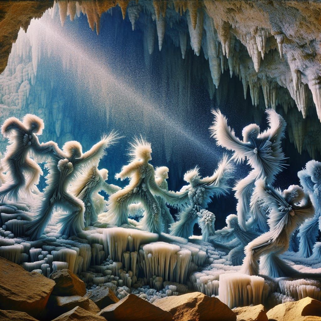 Dancing Speleothems in a Natural Theatre