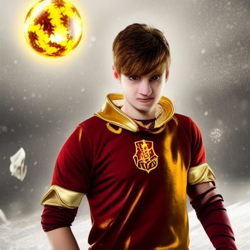 Gryffindor Quidditch Beater in Winter Stadium