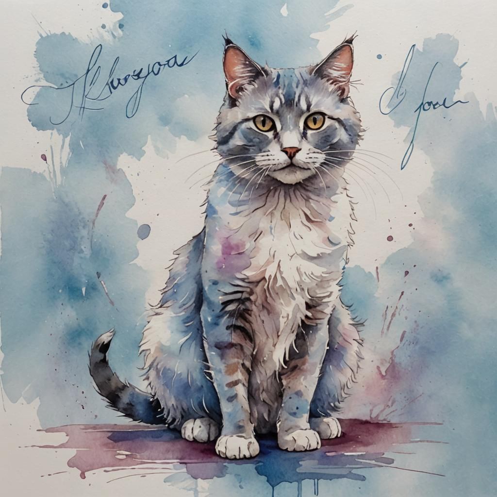 Cat Claims Love Note in Beatrix Potter Style