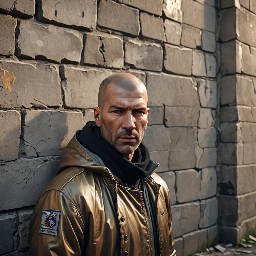 Zidane at Berlin Wall in Unreal Engine 5