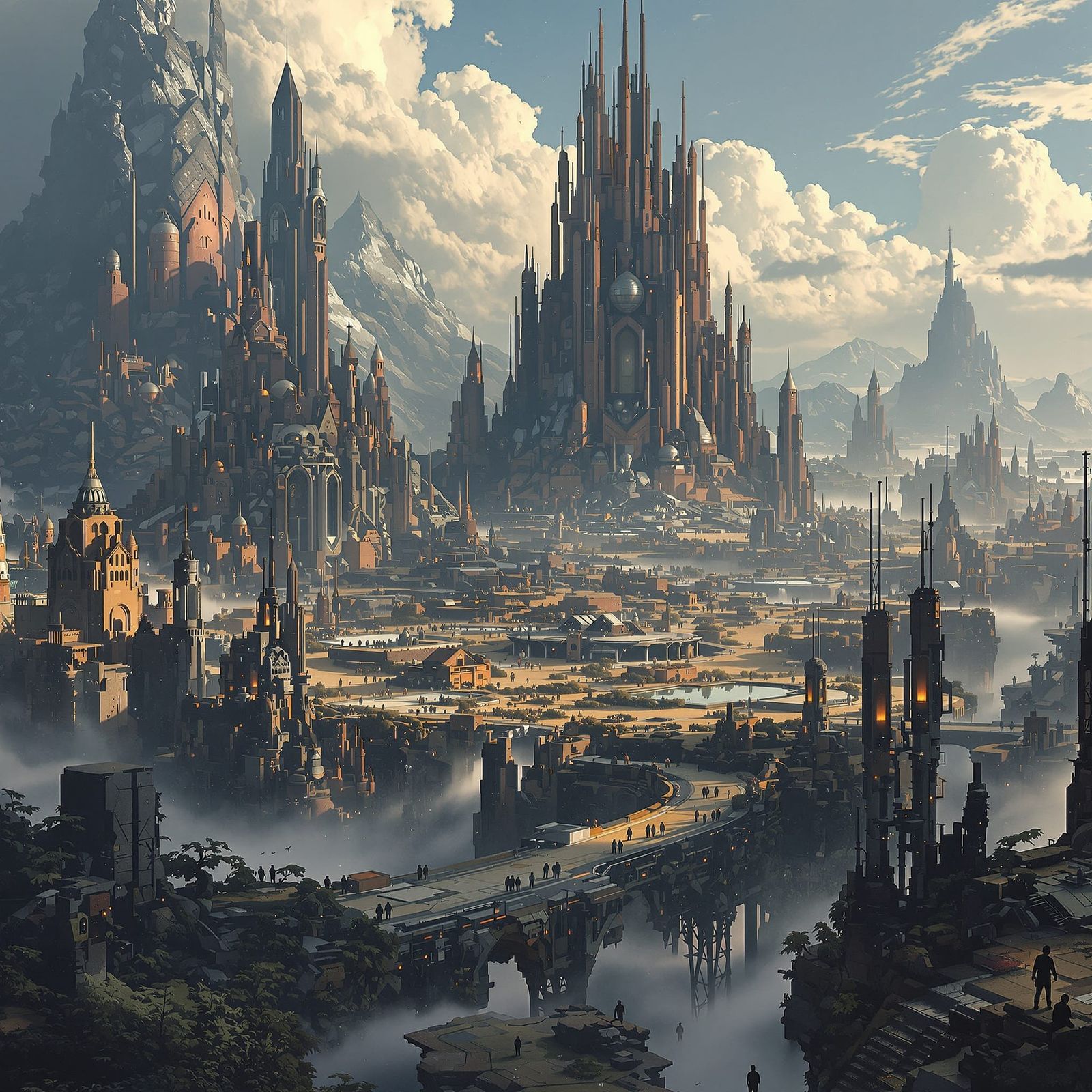 Futuristic Landscapes and Dystopian Vistas