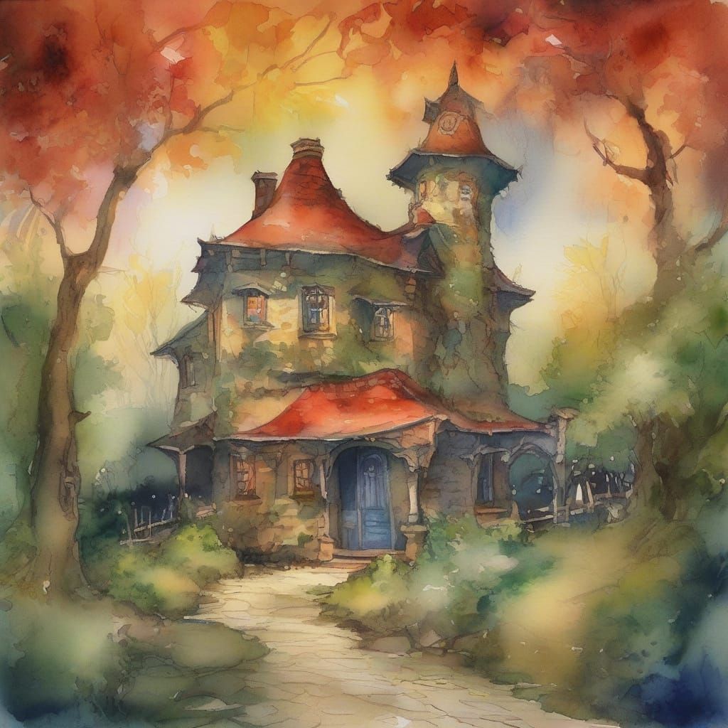 Enchanted Wizard's Sanctum in Whimsical Woodland