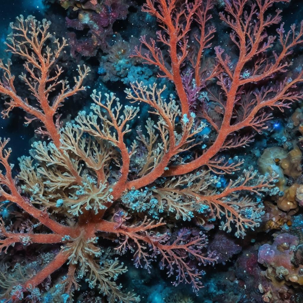 Coral Reef Universe: Surreal Macro Underwater Galaxy