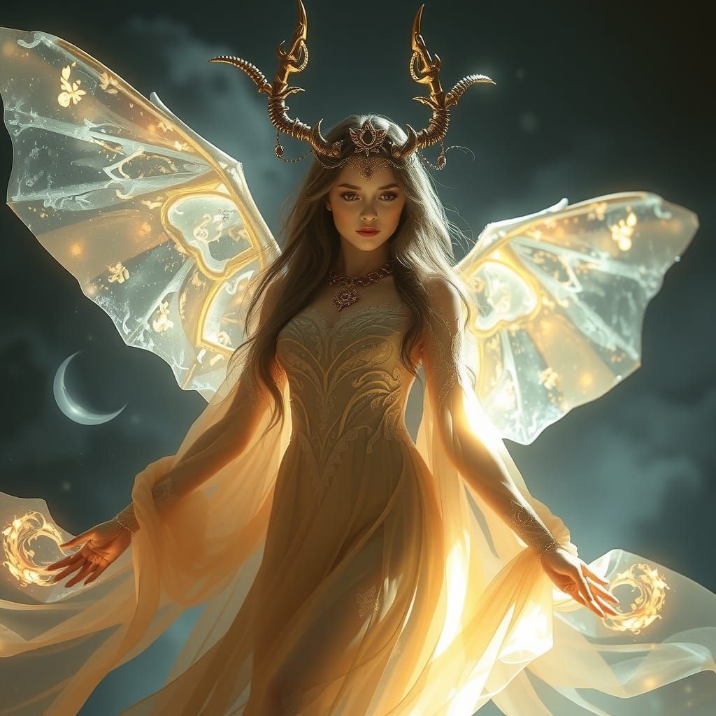 Ethereal Eternal godess Light tendrils