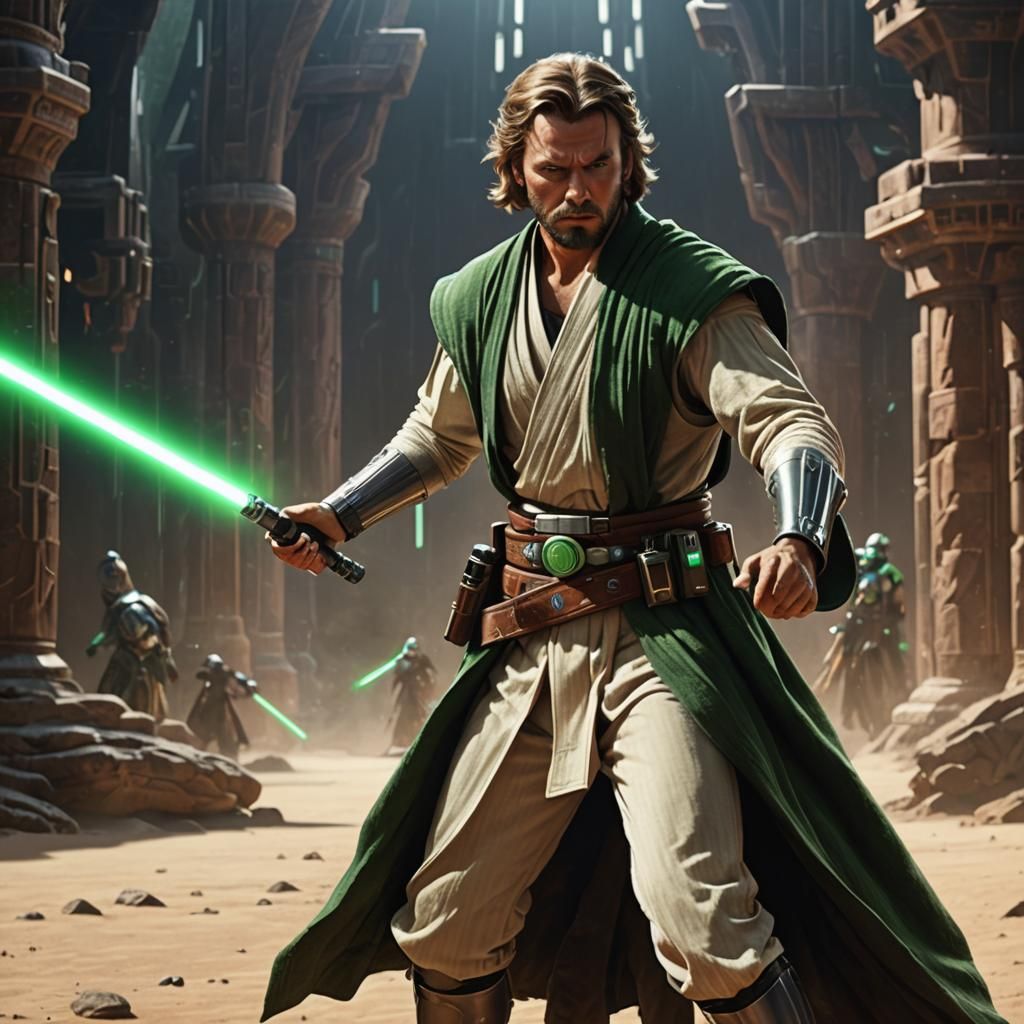 Majestic Jedi Knight in Duel Pose