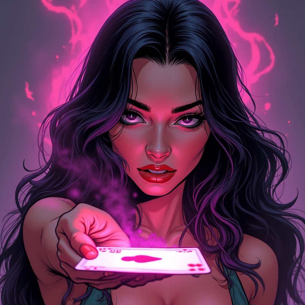 Gambit's Magenta Cards Unleashed with a Beautiful Enchantres...