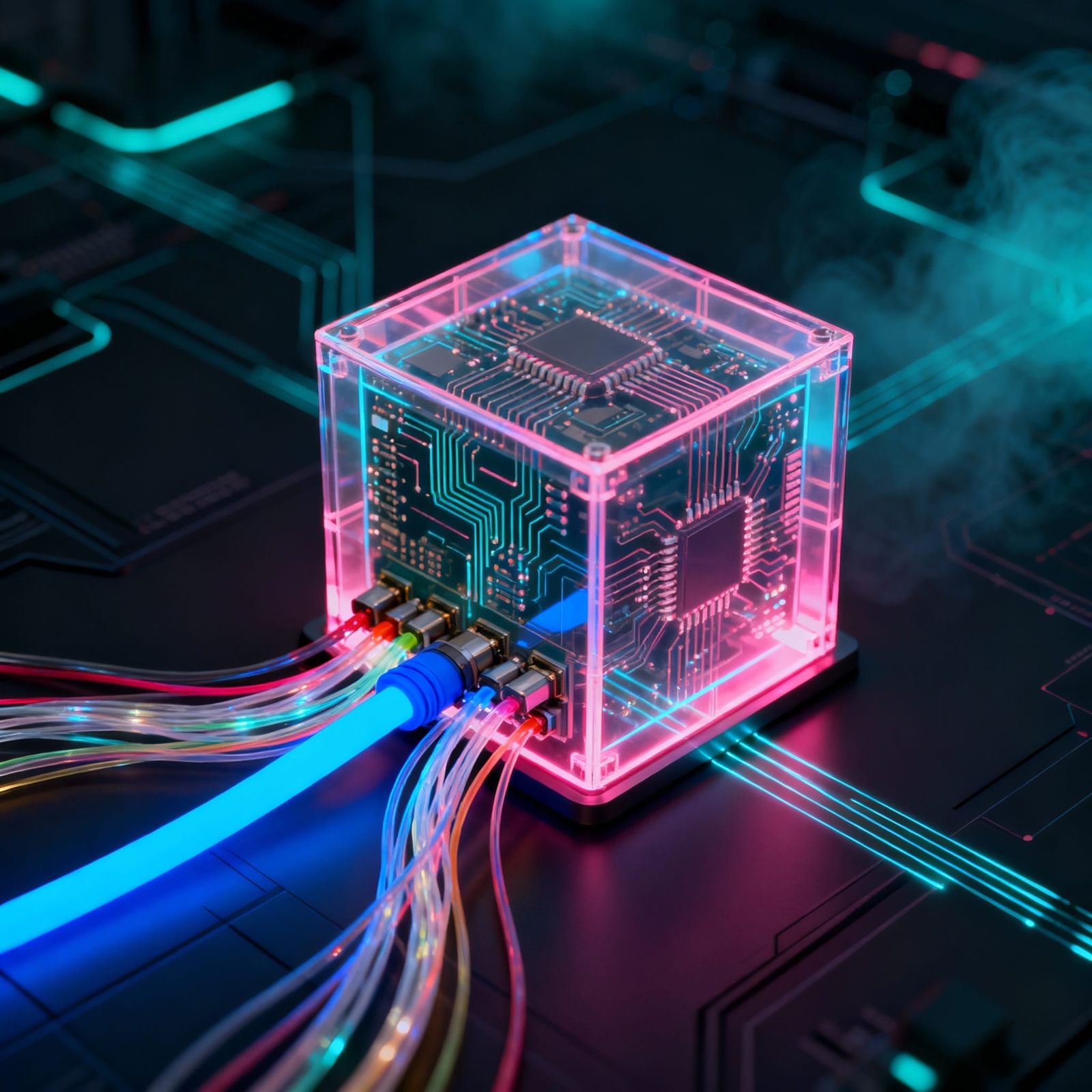 Futuristic Multiplexer Electronic Device 3D Render