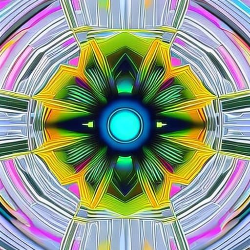 Colorful 3D MRI Render in Pop Art Style