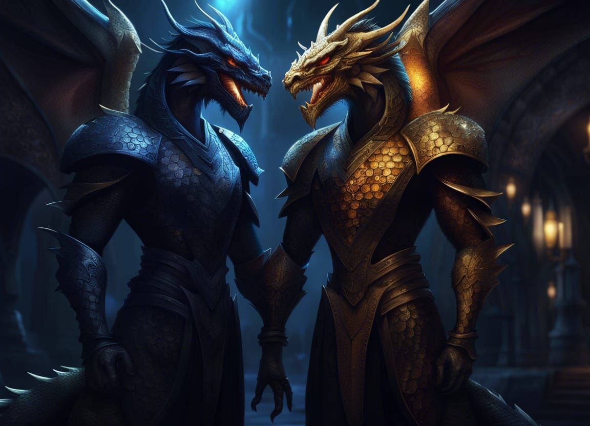 Humanoid Dragons in Honeycomb Clothes: Concept Art