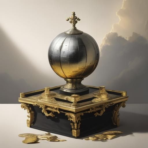 Baroque Man with Stone Tablets in Golden Light