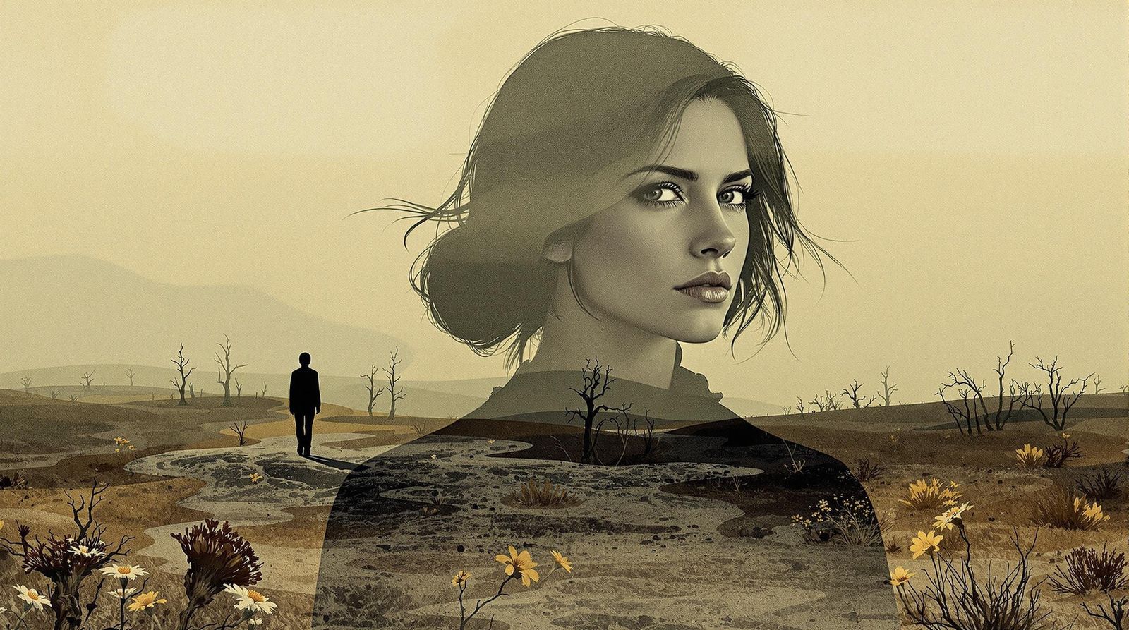 A Woman's Solitary Journey Through Autumnal Desolation