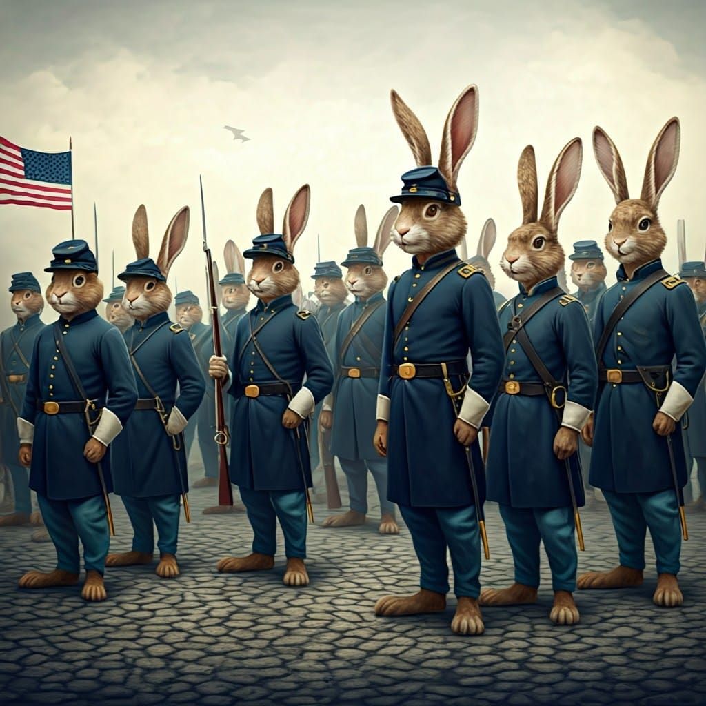 Rabbits Clash in American Civil War Epic