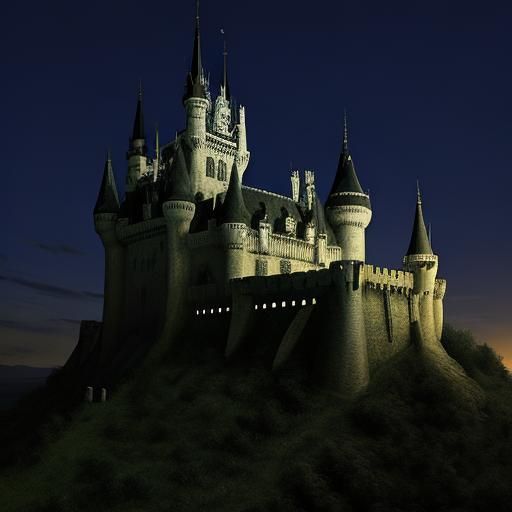 Spooky Castle at Night