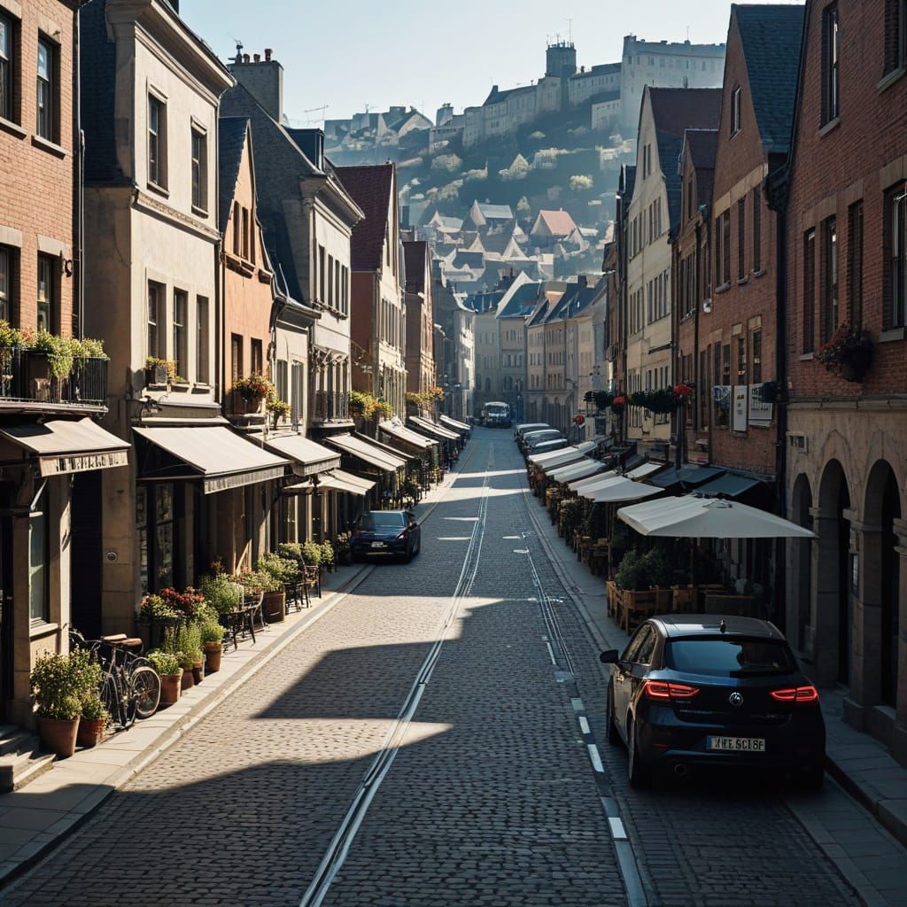 Urban Landscape in Futuristic Style