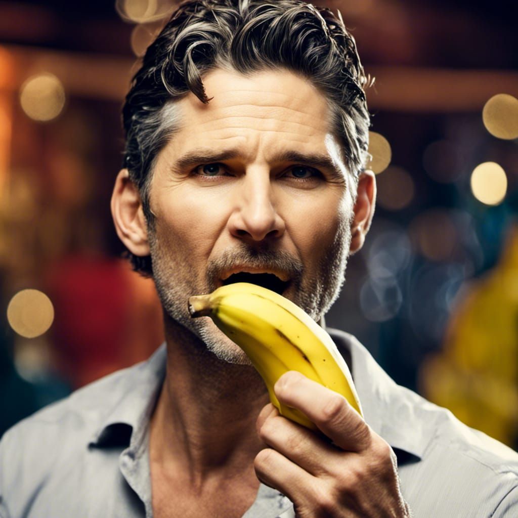 Eric Bana eating a banana!