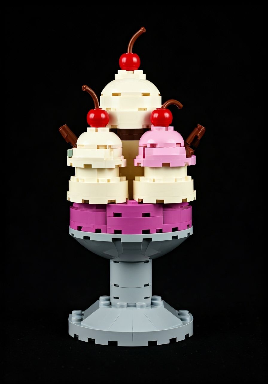 Lego Ice Cream Sundae with Cherries