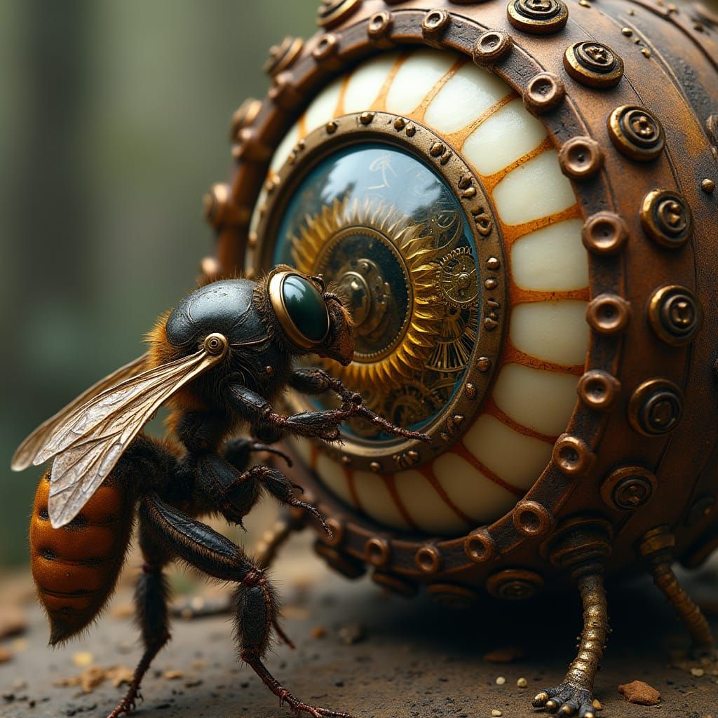 Steampunk Bees at Work