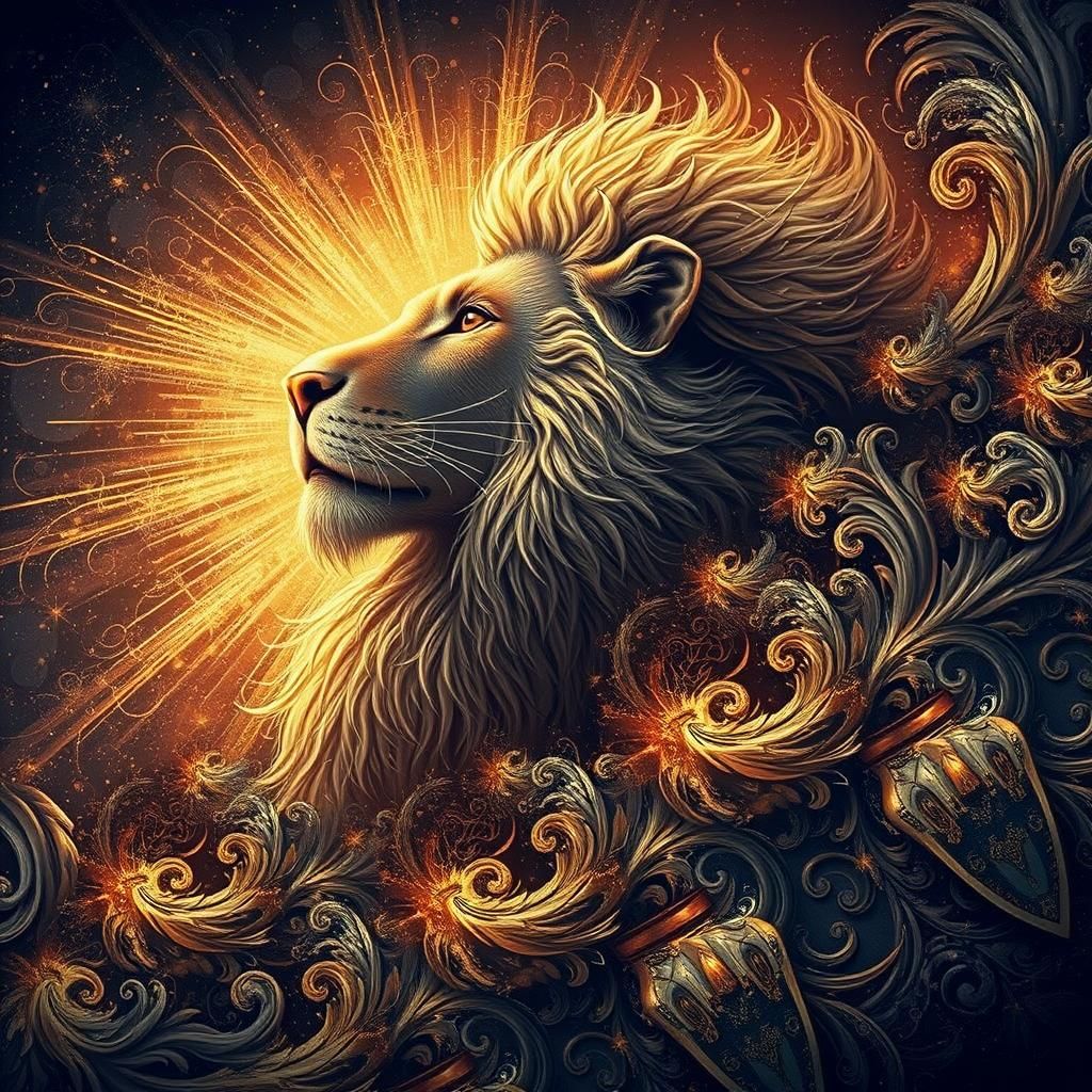 Abstract Gold and Black Color Study